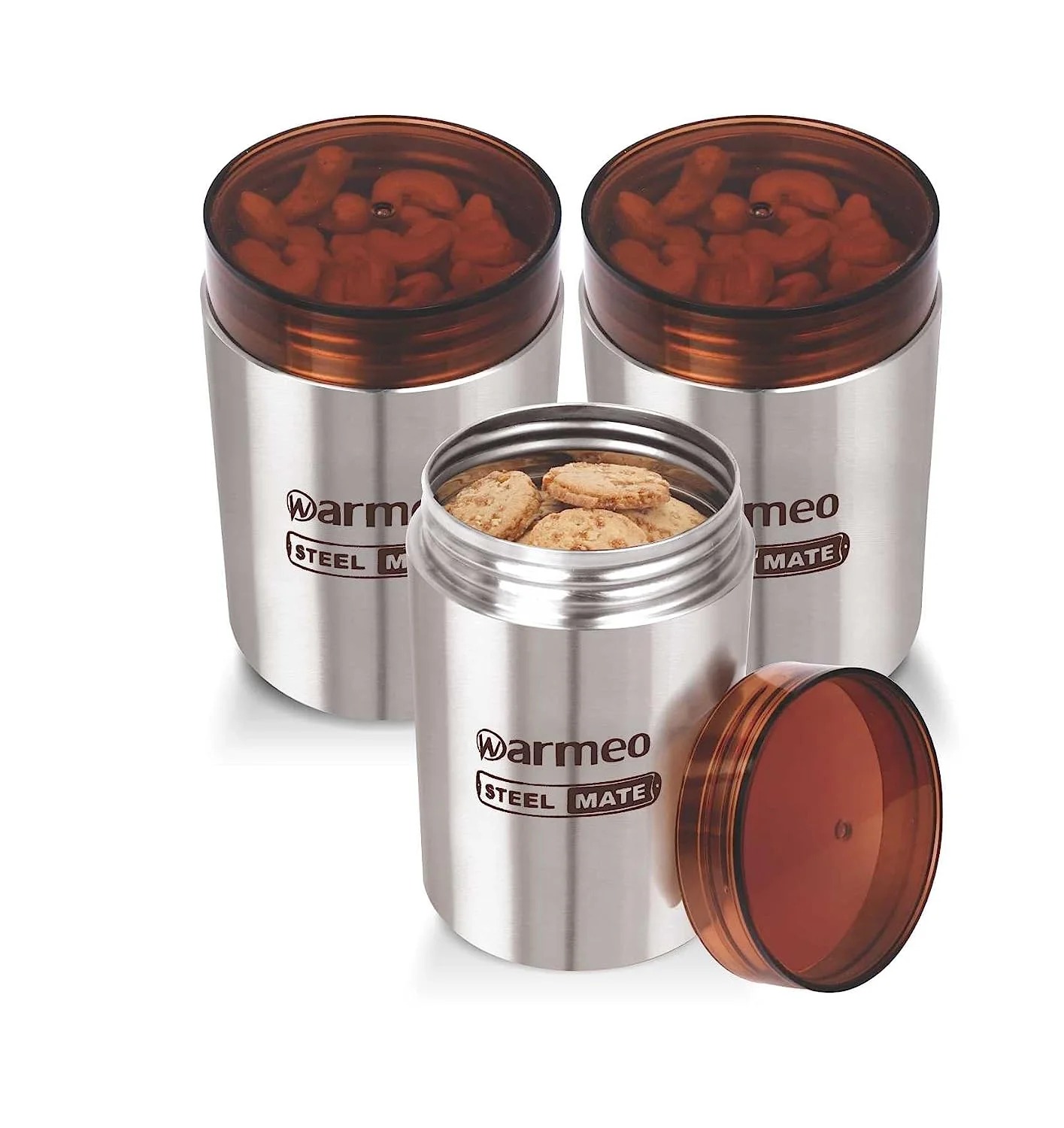 WARMEO Wow 3pcs Stainless Steel Storage Container Set (700ml)