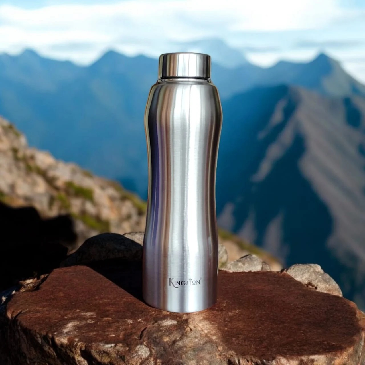 ingston Mega Slim Stainless Steel Single Wall Water Bottle (1000ml)