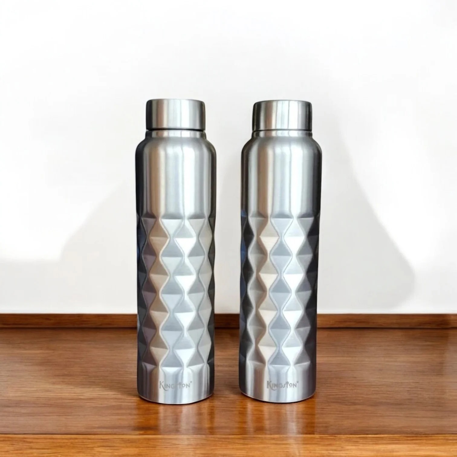 Kingston Alpha Stainless Steel 2pc Single Wall Water Bottle 1000ml